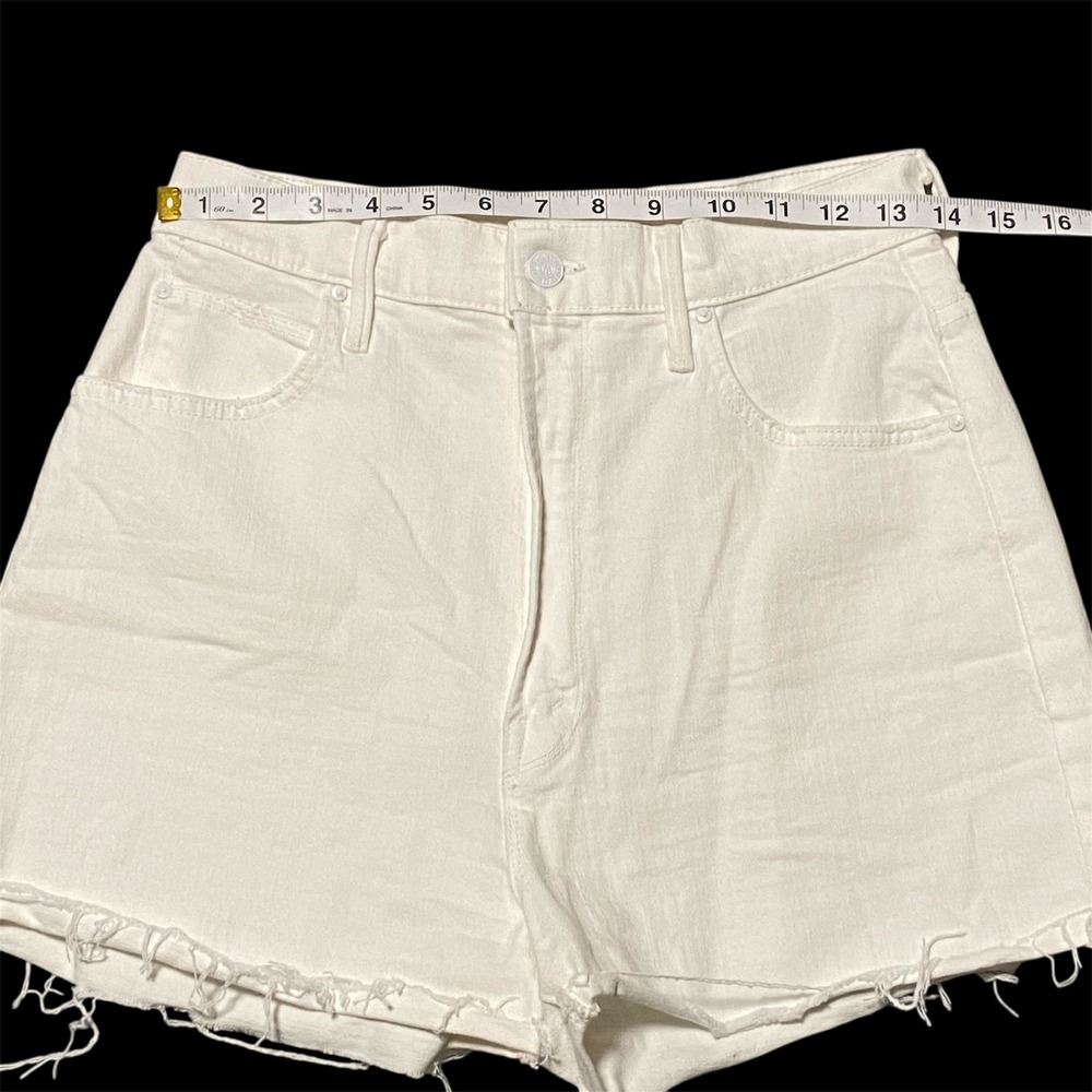 Mother Tunnel Vision Cuff Fray Shorts Totally Innocent High Waisted Size 28 - Picture 7 of 8